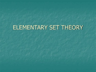 ELEMENTARY SET THEORY