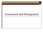 Assessment and Management