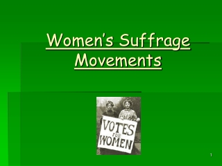 Women’s Suffrage Movements