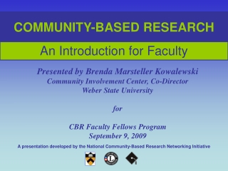 COMMUNITY-BASED RESEARCH
