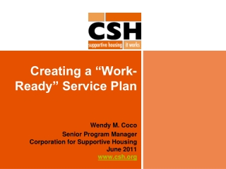 Creating a “Work-Ready” Service Plan