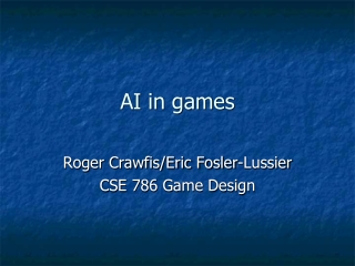 AI in games
