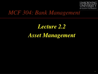 MCF 304: Bank Management