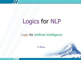 Logics  for  NLP