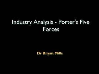 Industry Analysis - Porter's Five Forces