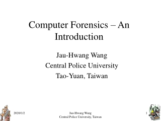 Computer Forensics – An Introduction