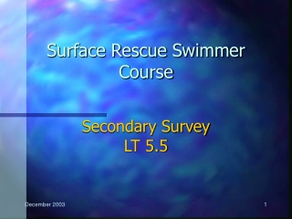 Surface Rescue Swimmer Course