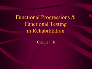 Functional Progressions &amp; Functional Testing in Rehabilitation