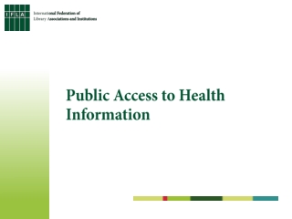 Public Access to Health Information