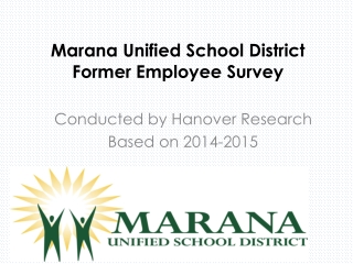 Marana Unified School District Former Employee Survey