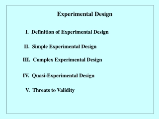 Experimental Design