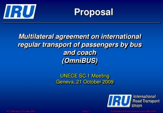 Multilateral agreement on international regular transport of passengers by bus and coach (OmniBUS)