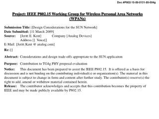 Project: IEEE P802.15 Working Group for Wireless Personal Area Networks (WPANs)