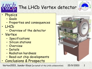 The LHCb Vertex detector