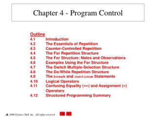 Chapter 4 - Program Control