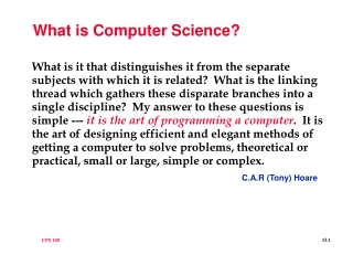 What is Computer Science?