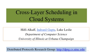 Cross-Layer Scheduling in  Cloud Systems