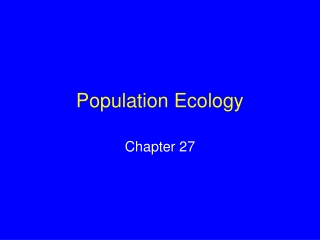 Population Ecology