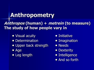 Anthropometry