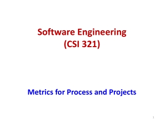 Software Engineering  (CSI 321)