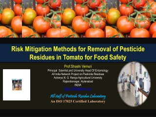 Risk Mitigation Methods for Removal of Pesticide Residues in Tomato for Food Safety
