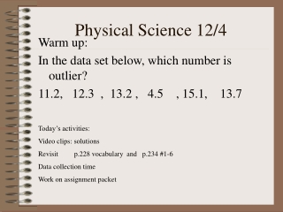 Physical Science 12/4