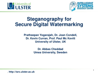 Steganography for  Secure Digital Watermarking