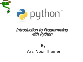 Introduction to Programming with Python