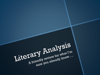 Literary Analysis