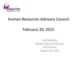 Human Resources Advisory Council February 20, 2015