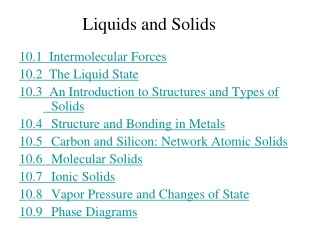 Liquids and Solids