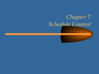 Chapter 7 Schedule Control