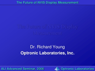 The Future of NVIS Display Measurement