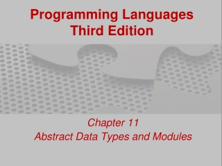 Programming Languages Third Edition