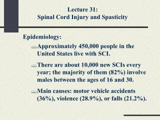 Approximately 450,000 people in the United States live with SCI.