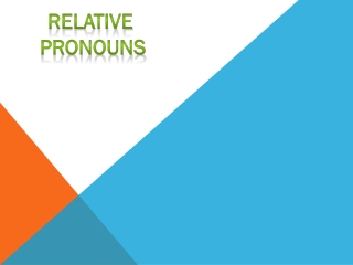 Relative  Pronouns