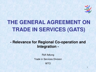 - Relevance for Regional Co-operation and Integration -
