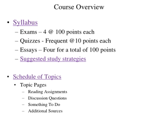 Course Overview