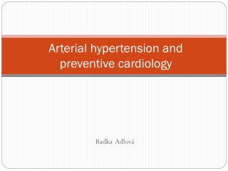 Arterial hypertension and preventive cardiology