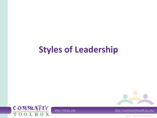 Styles of Leadership