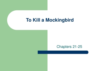 To Kill a Mockingbird