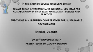 :  NURTURING COOPERATION FOR SUSTAINABLE DEVELOPMENT