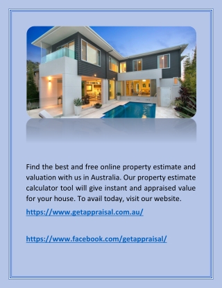 Find Your House Value - Getappraisal.com.au