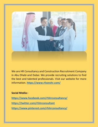 Top Recruitment Agencies in Dubai - Rfsonshr.com