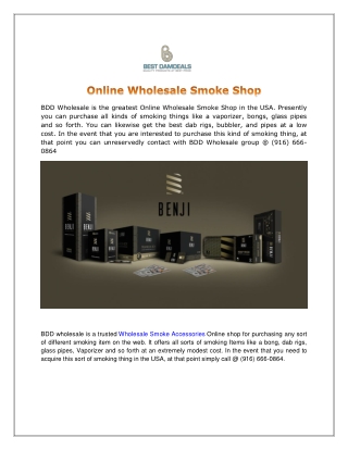 Online Wholesale Smoke Shop