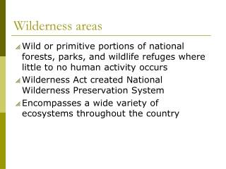 Wilderness areas