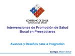 Intervenciones de Promoci n de Salud Bucal en Preescolares