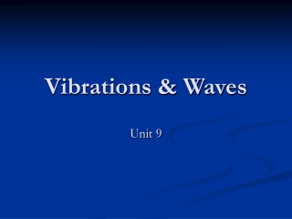 Vibrations & Waves