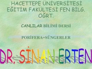 HACETTEPE ÜNİVERSİTESİ EĞİTİM FAKÜLTESİ FEN BİLG. ÖĞRT .