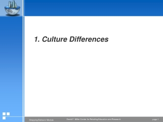 1. Culture Differences